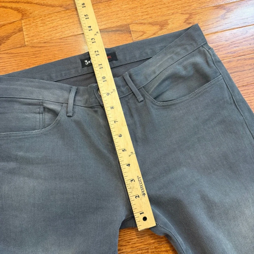 3x1 NYC M5 Selvedge Denim Jeans Mens 31x32 Tin Gray Slim Straight Made in USA
